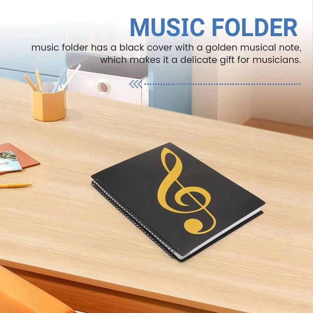Waterproof Music Binder Spiral-Bound Spiral-Bound Folder File Organizer Sheet Music Folder  Office