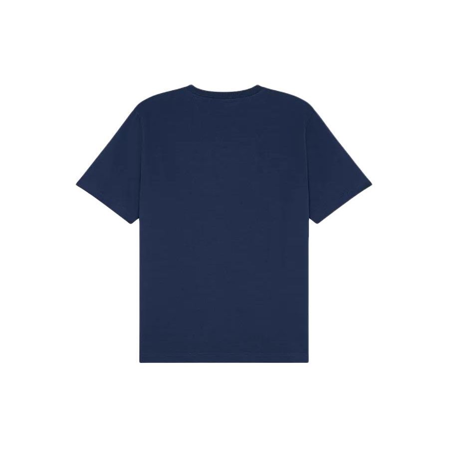 Maison Kitsune Ss24 Solid Color Logo Patch Crew Neck Short Sleeve T-Shirt Men T-Shirts Navy-Blue MM00127KJ0118-P476