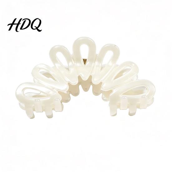 Hair Clip Back Head Shark Clip Large Hollow Petal Shape Claw Bun