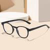Matte Fashion Round Glasses Frame Women Clear Anti Blue Light Eyewear Vintage Men Optical Blue Green Frame