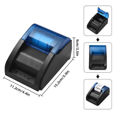 58mm Desktop Receipt Printer POS Printer Direct Thermal Printing Compatible with