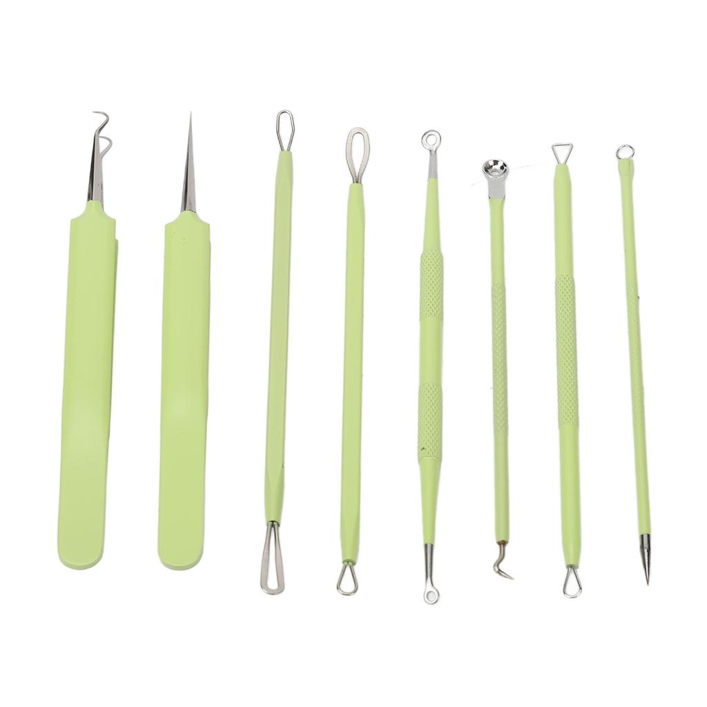 Sada jehel na odstraňování pupínků z nerezové oceli s ostrým hrotem, nástroj na odstraňování černých teček pro péči o pleť