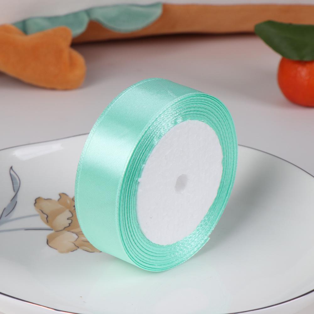2.5cm Polyester Satin Ribbon for Cake Decoration, DIY Handmade Gift Box, and Gift Packaging.