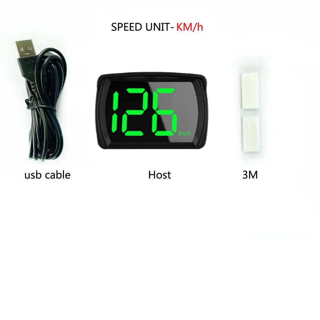 Universal Car HUD Head Up Display GPS Hud Velocímetro Digital Fonte Grande Medidor de Velocidade KMH para Todos os Carros Caminhão Plug and Play Auto Parte