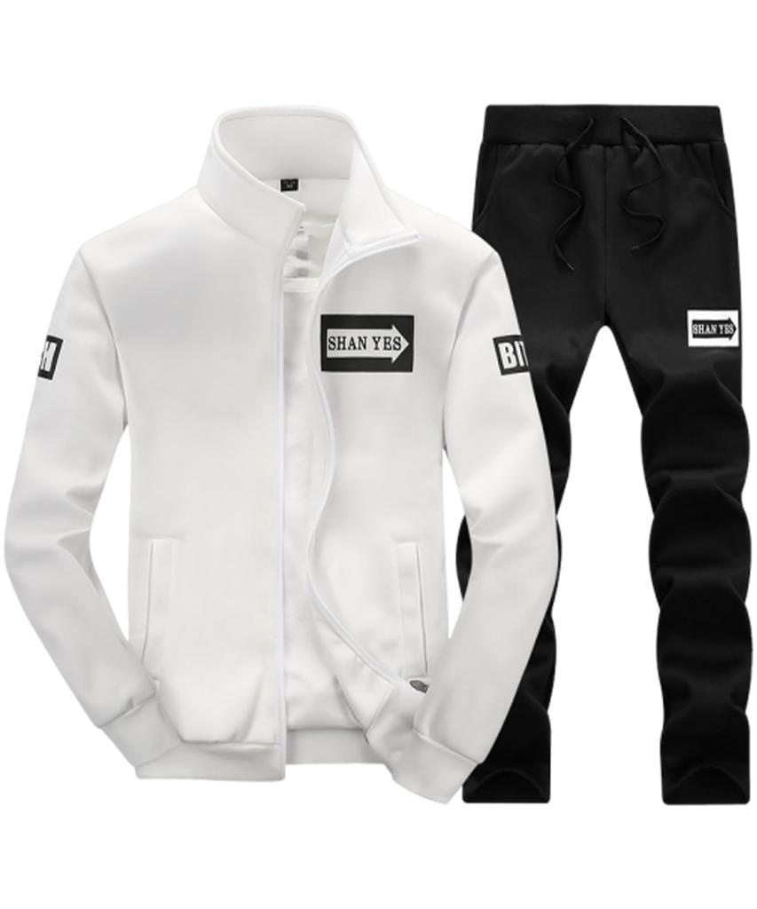 Blanc Blanc Tracksuit Long Training Top and Bottoms Korean Walking Recovery Sports Men's 2-Piece Set, Sleeve, Loungewear, Sportswear, Fall/Winter