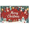 Merry Christmas Banner Decorative Pattern Xmas Banner Holiday Banner Red Background For Holiday Gathering Home Decoration Family