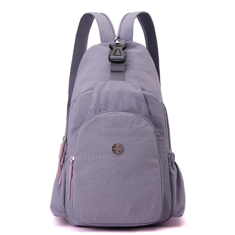 Waterproof Multifunctional Backpack Outdoor Travel Bag Solid Color Shoulder Bag Women's Chest Bag
