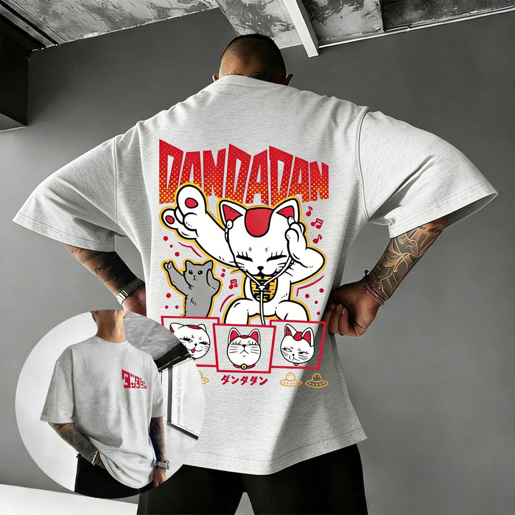 Unisex Dandadan Anime Graphic T Shirt Men Women 2026 Summer Casual Short Sleeve Top Streetwear Japanese Manga Neko Cat Print Tee