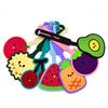 2D Epoxy Irregular Watermelon PVC Luggage Tag - Cute Cartoon Fruit Orange Rubber Boarding Tag