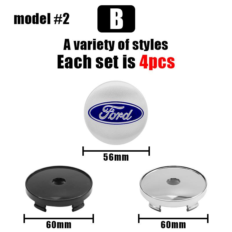 4Pcs 60MM Car Styling Center Wheel Cap Hub Rim Cover Sticker Emblem For Ford Focus Mondeo Mustang Fiesta Kuga MK2 Everest Escape