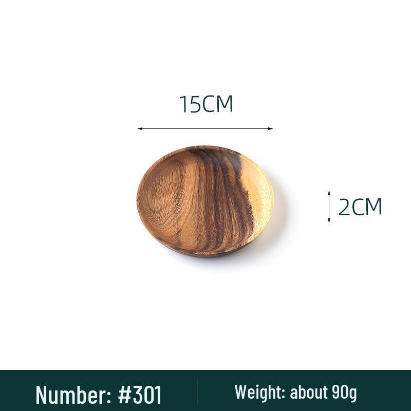 Acacia Wood Round Fruit & Snack Plate