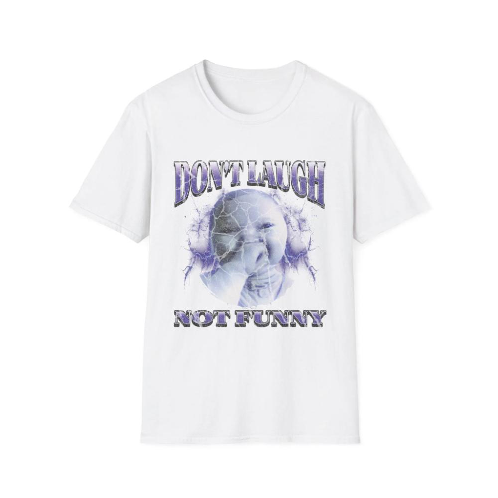 Baby laughing emoji Tshirt handheld laughing baby bootleg style shirt pure cotton unisex streetwear top graphic t shirts M