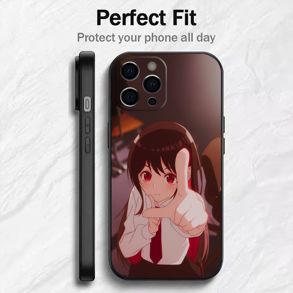 

Anime Tune In to the Midnight Heart Phone Case For iPhone17,16,15,14,13,12 Plus,Max Soft Silicone Black Cover iPhone15