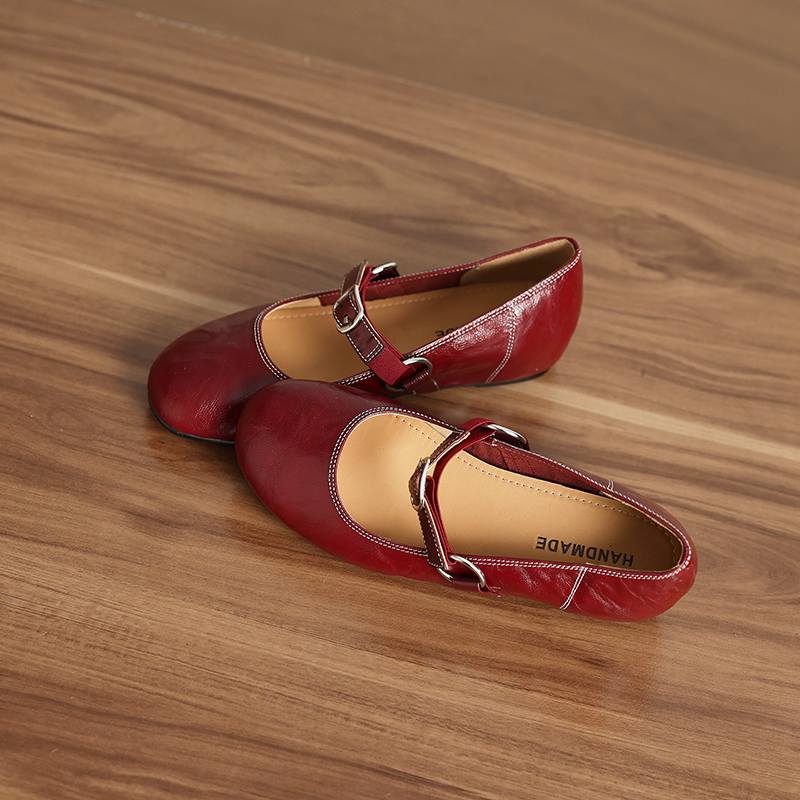 

Krazing Pot Sheepskin Round Toe Med Heels Metal Buckle Summer Shoes Big Size 42 Women Pumps 42 винний