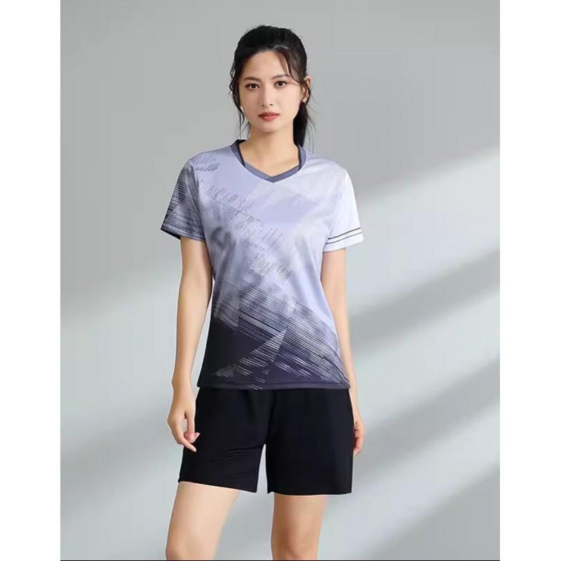 Men Women Badminton Shirts Short Sleeve Breathable Team Training Competition Tops