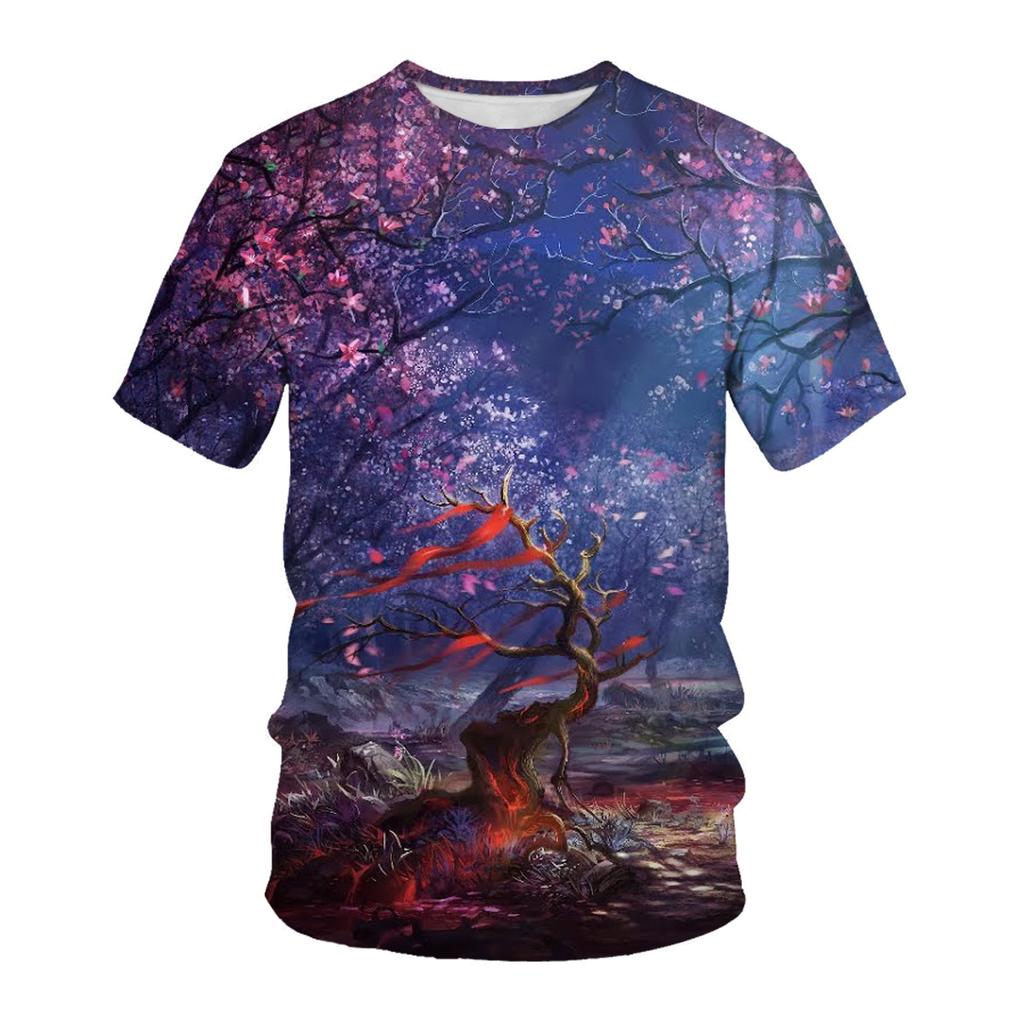 Spring Summer Tops Kids Plus Size Clothing Flower Plant 3D Print T Shirt Chirldren Pattern Tees Short Sleeve Top Breathable Boys Girls T Shirts
