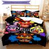 3pcs Freddy Bear2 Cover Set - Personalized Name, HD Printed Bedding with 1 Cover and 2 Pillowcases - Perfect for Home Decor, Easy Care