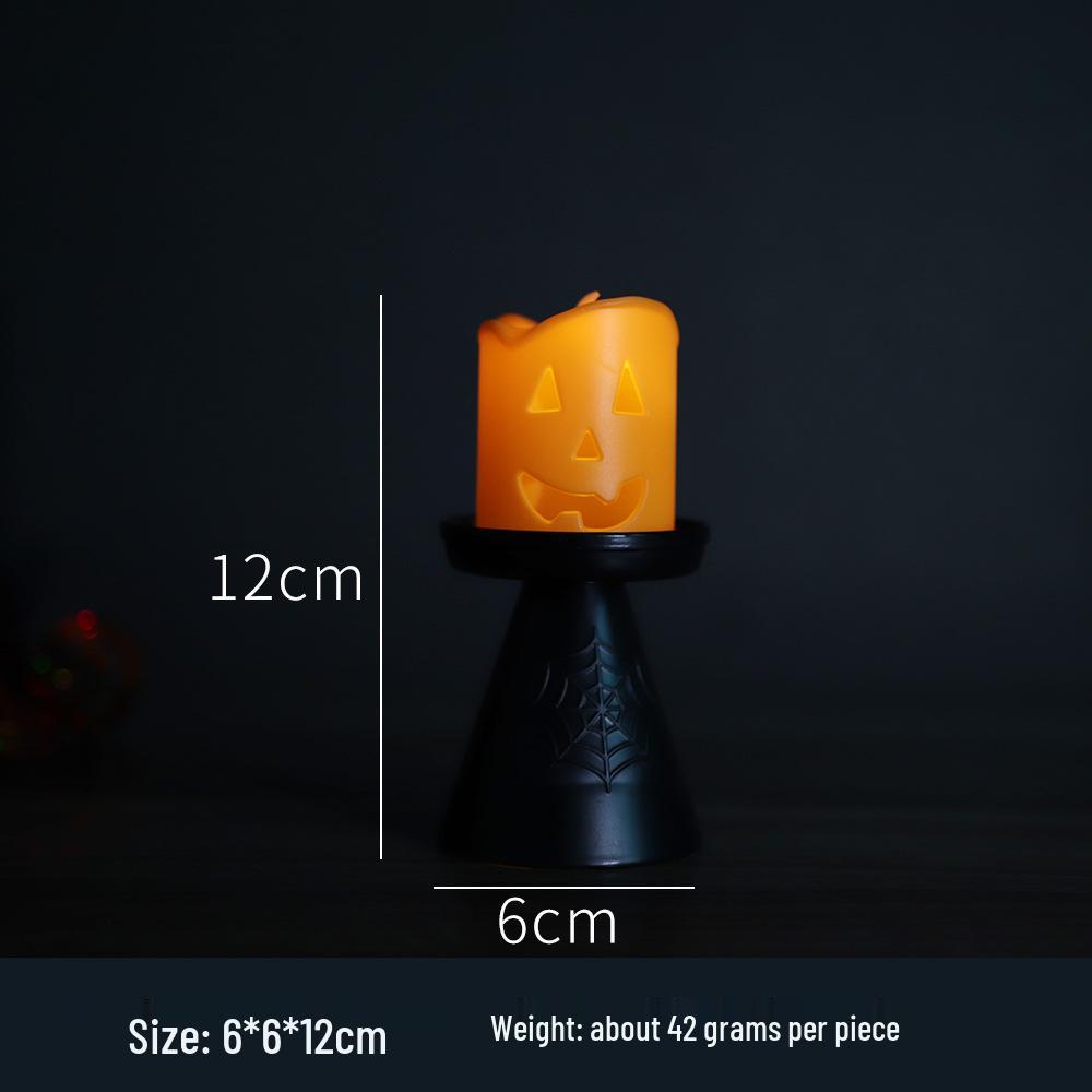 LED Halloween Pumpkin Lantern Candle Lamp – Decorative Night Light Ornament