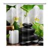 Tenda Doccia Meditazione Giapponese Zen Spa Loto Pietre di Basalto Olio Essenziale Candele Profumate Bambù Acqua Arredamento Casa Set Impermeabile