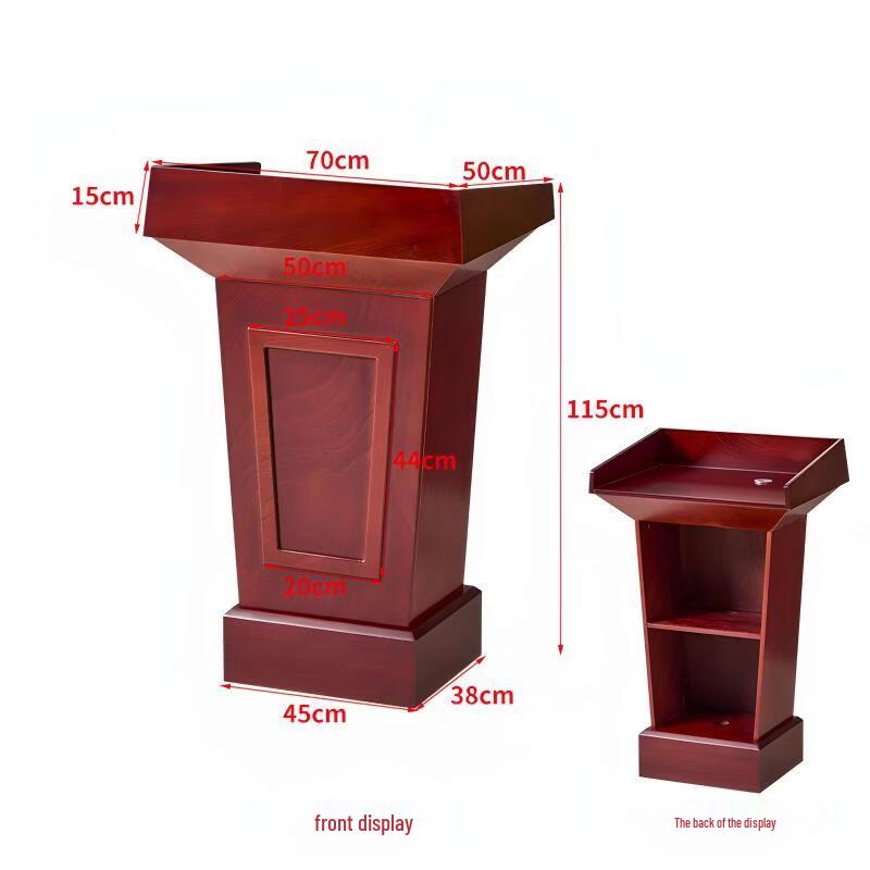 Jun Dingying Red Walnut Square Frame Lectern