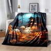 Halloween Terrifying Pumpkin Surprise Soft Blanket Home Room Sofa Bed Warm Travel Picnic Leisure Office Oversized Gift Blanket
