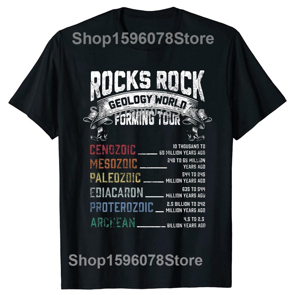 Funny Geology Rock Forming Humor Geologist T Shirts Short Sleeve Gifts Mens Clothing Fashion Casual Loose Oversized T Shirt