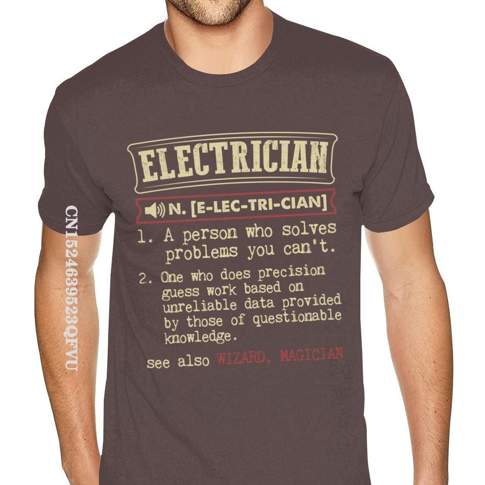 Senaste Elektriker Rolig Ordbok Term T-shirt Anpassad Oversized Anime T-shirt Män Jul Män Kvinnor Svart T-shirt