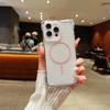 For iPhone 15 Pro Magnetic Case Drop-Proof TPU+PC Phone Back Cover