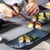 Japanese Sushi Plate Rectangular Ceramic Sashimi Flat Plate Creative Tableware Irregular Long Commercial Japanese Material Plate