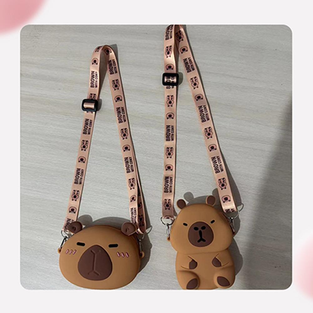 Capybara Small Storage Silicone Purse Anime Figures Model Toys Gift for Boys Girls