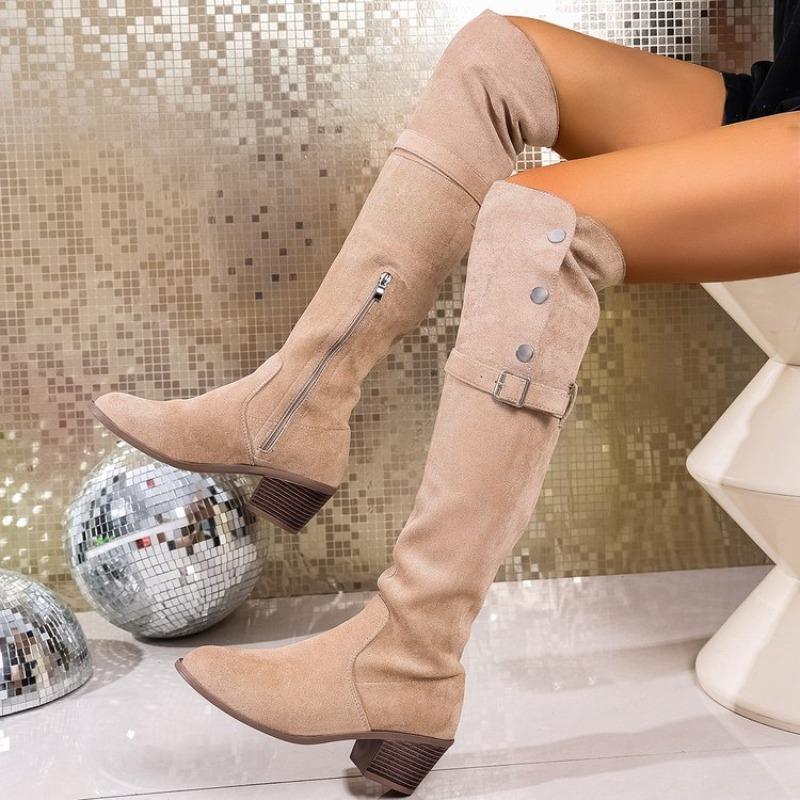 

Мода 2025 Новые женские ботфорты выше колена 42