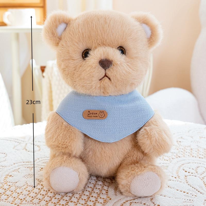 23cm Kawaii Scarf Bear Bow Tie Sheep Plush Toy Cute Lamb Doll Children's Room Decor Creative Animal Stuffed Doll Birthday Gift