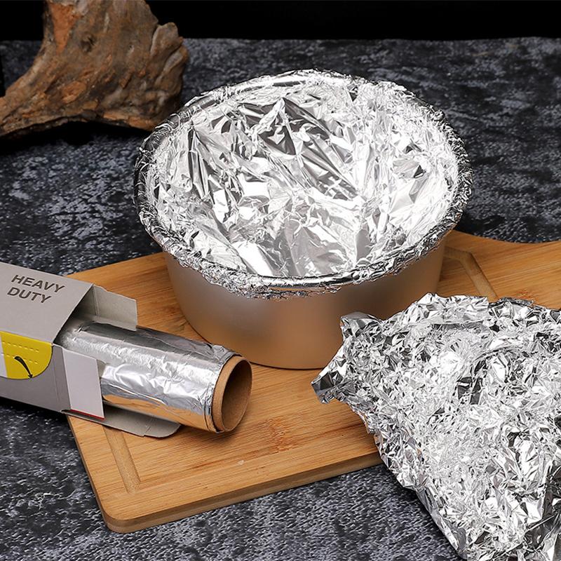 1PC Tin Foil Paper Roll -Oil Resistant Non Stick Tin Foil Paper Roll Suitable for Barbecue Baking Air Fryer Kitchen Restaurant