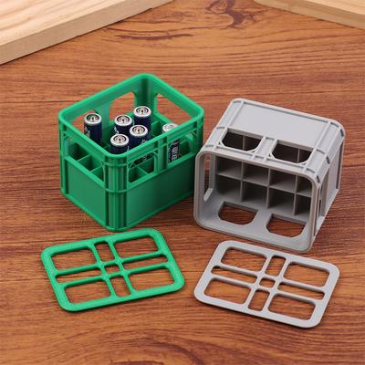 3D tištěný box na baterie DIY pivní přepravka Ne. 5 AA Ne. Stohovatelný úložný koš na 7 baterií AAA