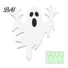 Reusable Garden Art Halloween Ghost Stake, Spooky Glow-in-The-Dark Yard Sign, Pumpkin Villa Lawn Accents Scarecrow Acrylic Decoration for Pathway