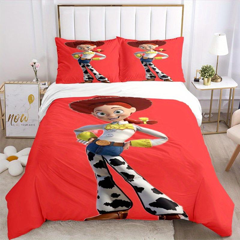3pcs Jessie Cowgirl Bedding Set 1 Soft Quilt Cover + 2 Pillowcases, Machine Washable Suitable for All Seasons D045