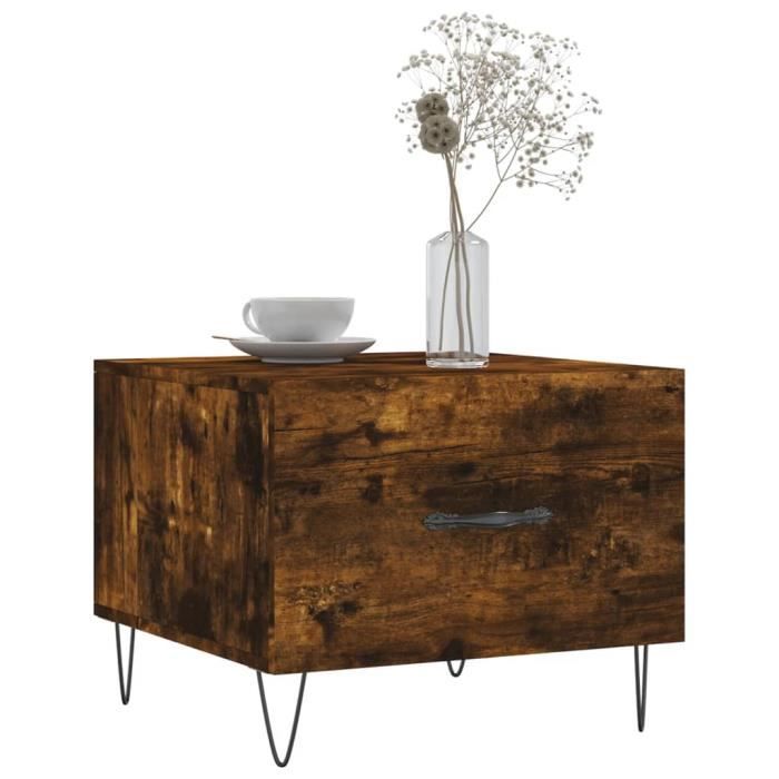 VidaXL Coffee Tables 2 Pcs Smoked Oak 50x50x40 Cm Engineered Wood 829391
