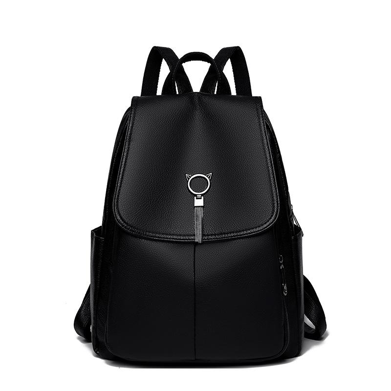 Atmospheric backpack women's new versatile casual Korean version large-capacity soft leather fashion travel women's bag