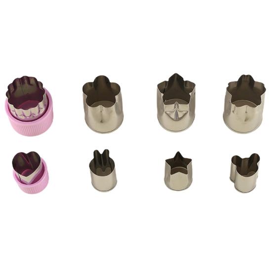 Non-stick Cake Embossing Die Lightweight Smooth Edge Washable Reusable Cookie Cutter Bakery Gadget 8Pcs/Set DIY