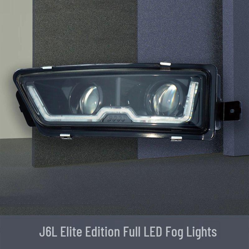 Jiefang J6L Elite Dual Lens LED Fog Light Assembly - Yellow/White Light Modification. Driver s Side Double Lens LED Fog Light