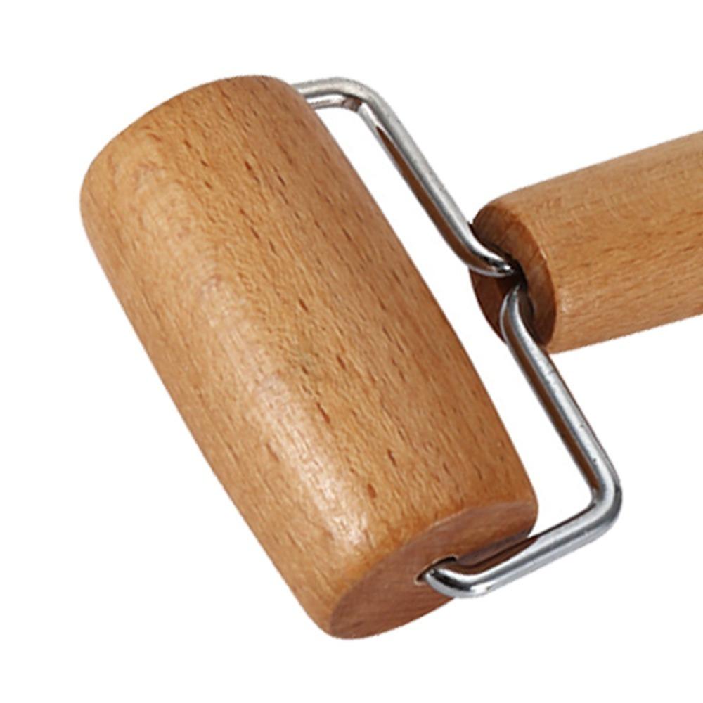 Beech Wood Small Rolling Pin Food-Safe Pizza Roller Substantial Non Stick Rolling Pin Baker A-S