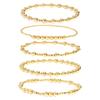 Hot Selling Girlfriend Bracelet Bohemian Pink Bow Pendant Bracelet Female Pearl Crystal Bracelet Set