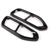 304 Stainless Steel Car Exhaust Tail Pipe Cover Trim For For BMW 7 Series G11 G12 730 740 750i 2016 2017 2018 (black)