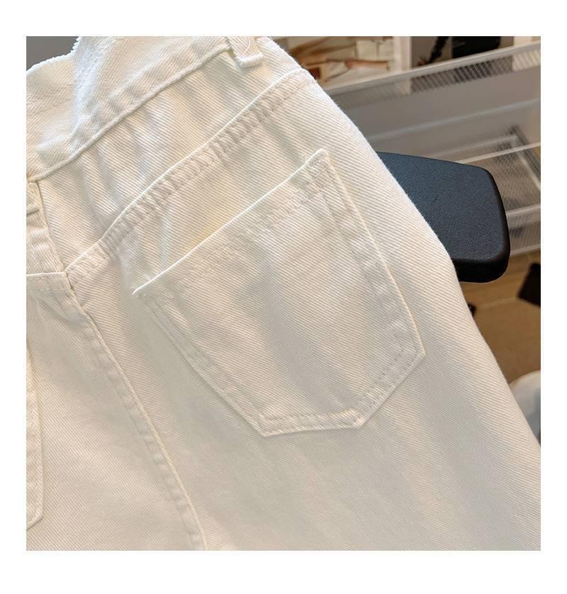 2025 Women's High Waist Retro Wide Leg Jeans - White