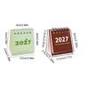 Vertical 2027 Mini Calendar Thick Paper Mini Standing Desk Calendar Freestanding Base Memo Notes Desktop Calendar