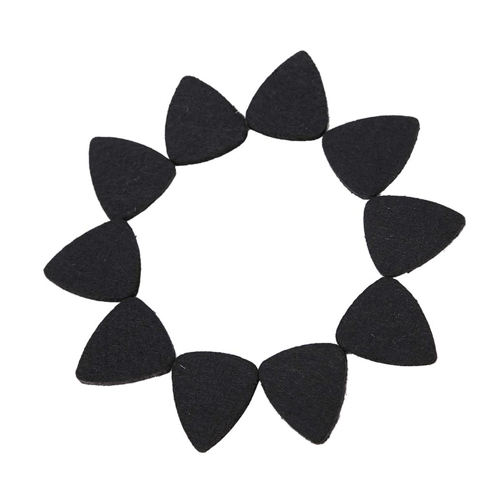 10ks vysoce kvalitní vlněné plstěné trsátka 3mm pro kytarové ukulele(Černá)