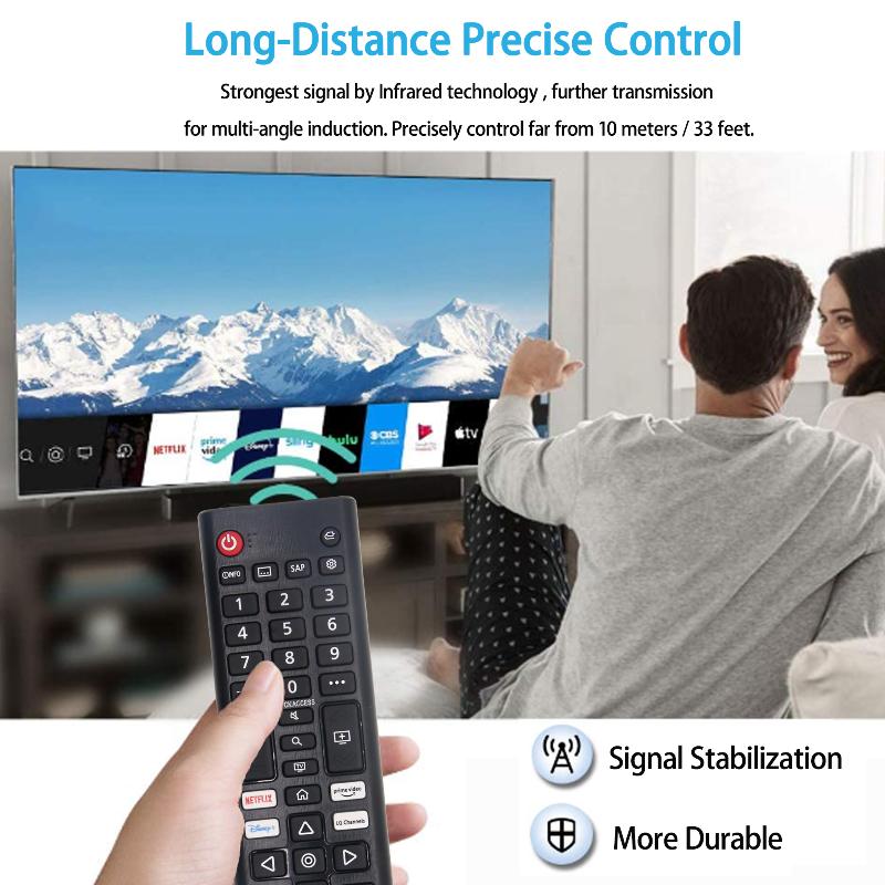 1 Peça Para Todos os Modelos Tv Led Hd 4K Smart Uhd Hdtv Com Botões de Canal Prime-Video Netflx Controle Remoto Akb76037601