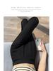 Women's High Waist Flared Black Pants - Slimming, Elastic, Split Hem, Casual - Small Size for Petite Figures, Summer Wear