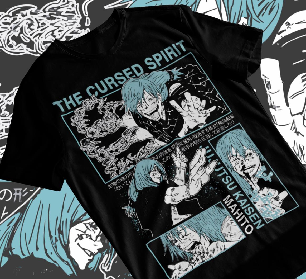 Anime Jujutsu Kaisen Mahito Curse Short Sleeve T-shirt SofT-shirt XL