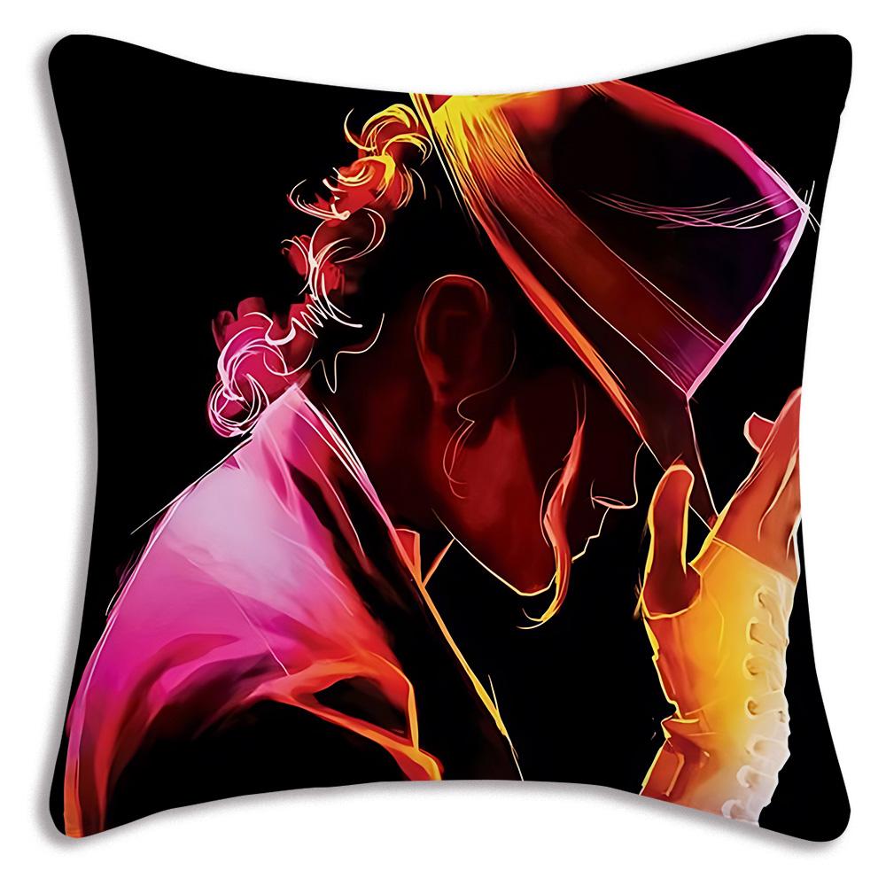 Custom Super Star Michael Jackson Pillow Covers Cartoon Sofa Decorative Home Doublesided Printing Short Plush Cute Cushion Cover